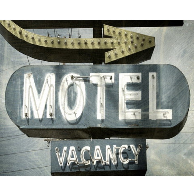 Placa de Motel - Vacancy - Quadro Retrô