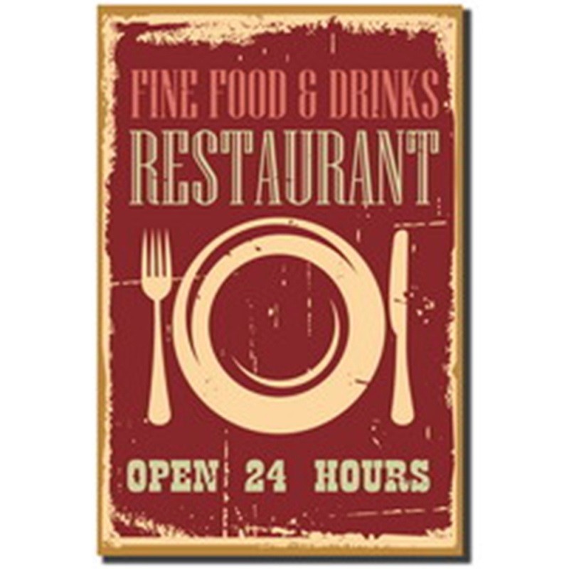 Restaurant Fine Food - Quadro Retrô