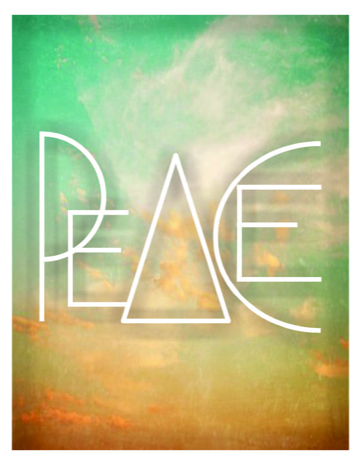 Peace - Quadro com Moldura e Vidro