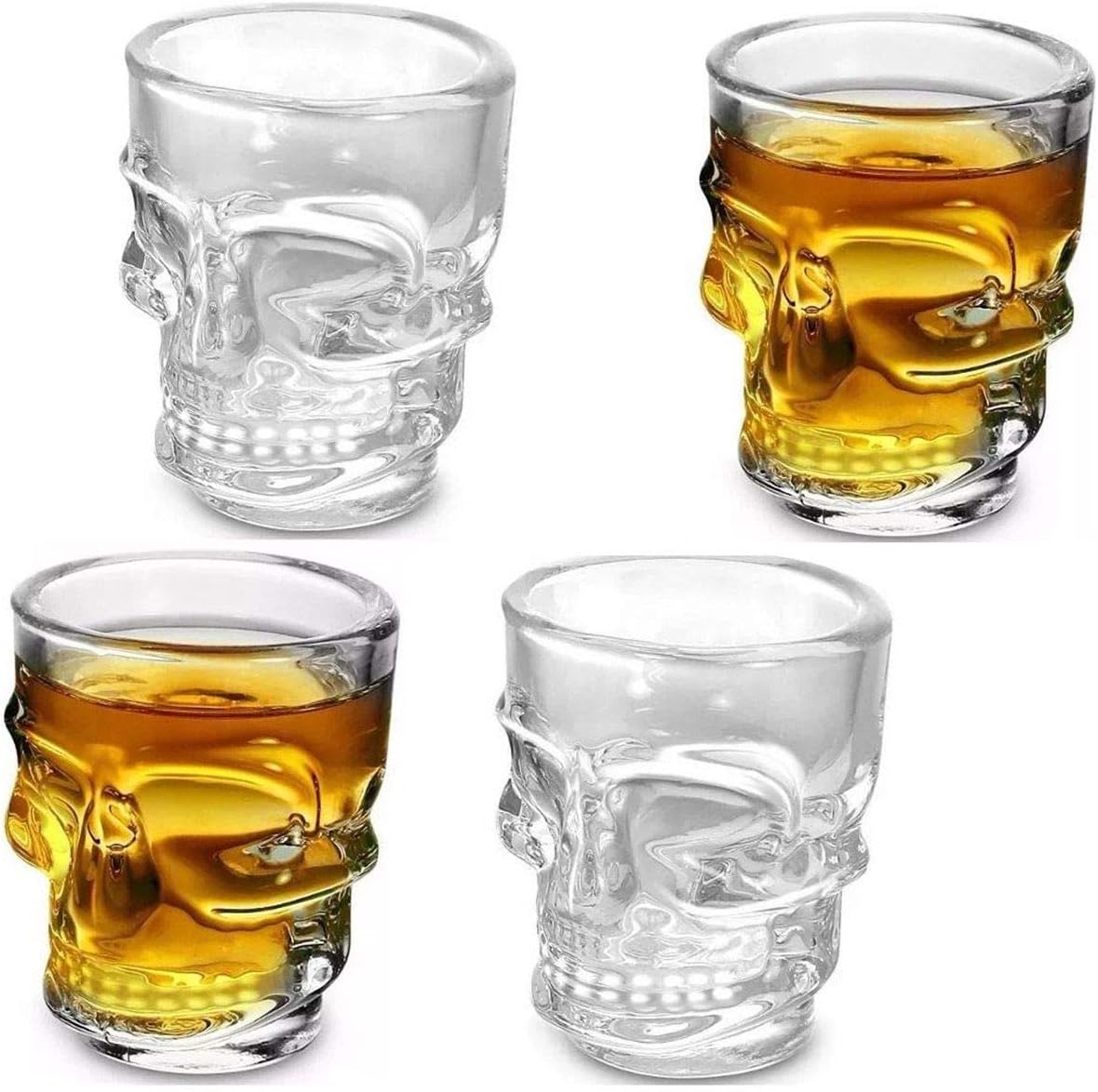 Caveiras Clean Skull - Kit 4 Copos para Shot