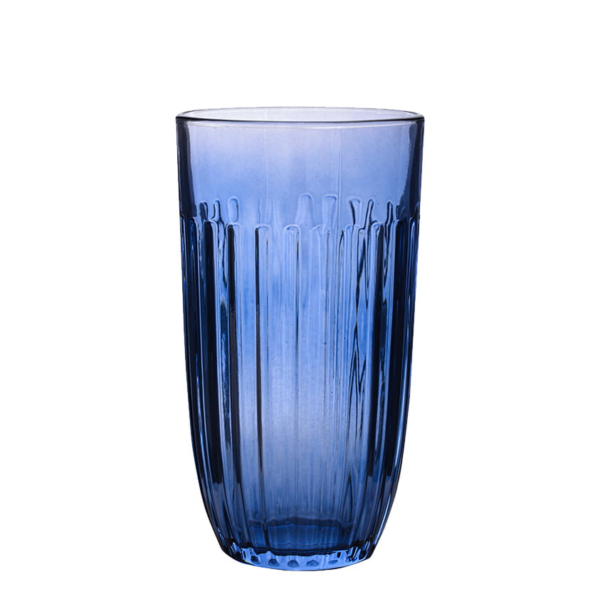 Safira Athena Blue - Kit com 6 copos Long Drink em Vidro 400ml