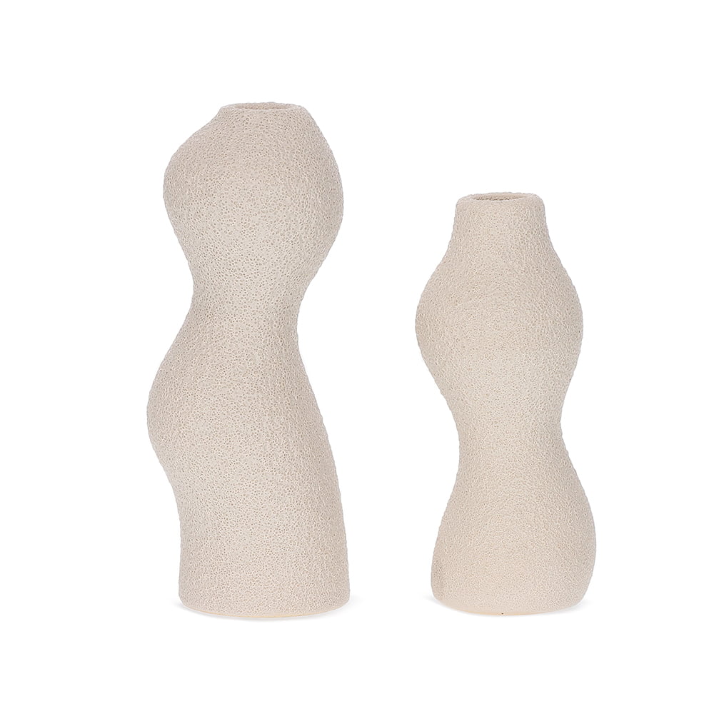 Eco da Alvorada- Kit com 2 Castiçais em Ceramica P e G