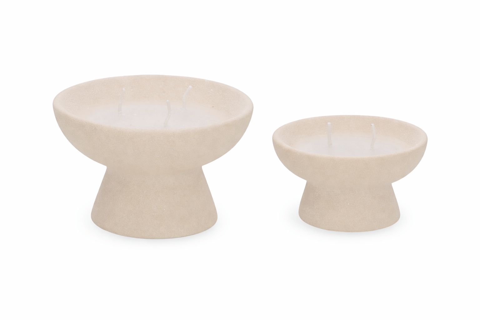 Gourmet Essence Off-White - Kit com 2 Velas em Ceramica P e G