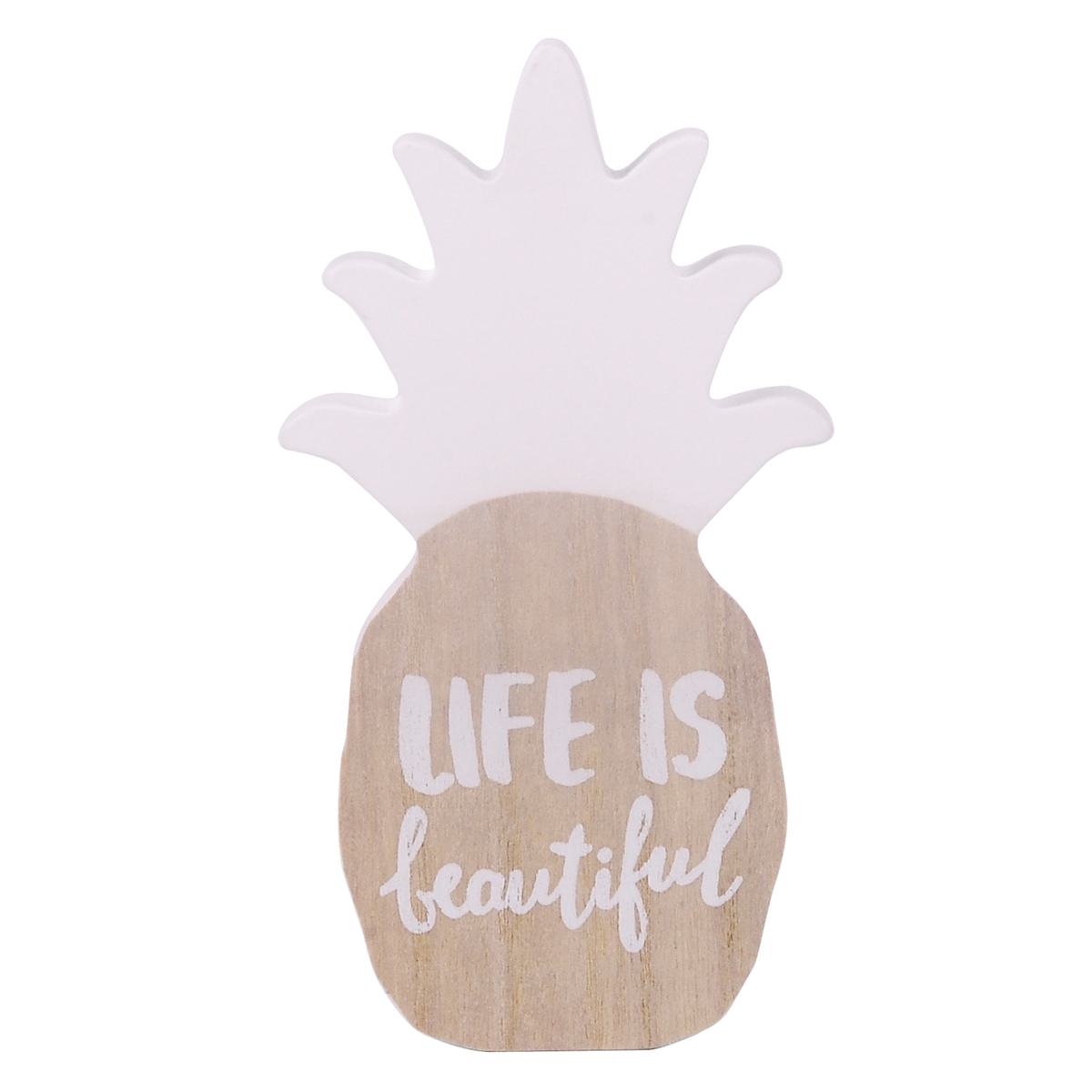 Life is Beautiful - Abacaxi Branco Decorativo