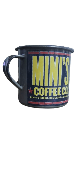 Mini's Coffee Co. Azul - Tamanho M - Caneca de Metal