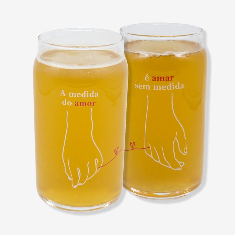 A medida do Amor - Kit 2 Copos Beer 500 ml