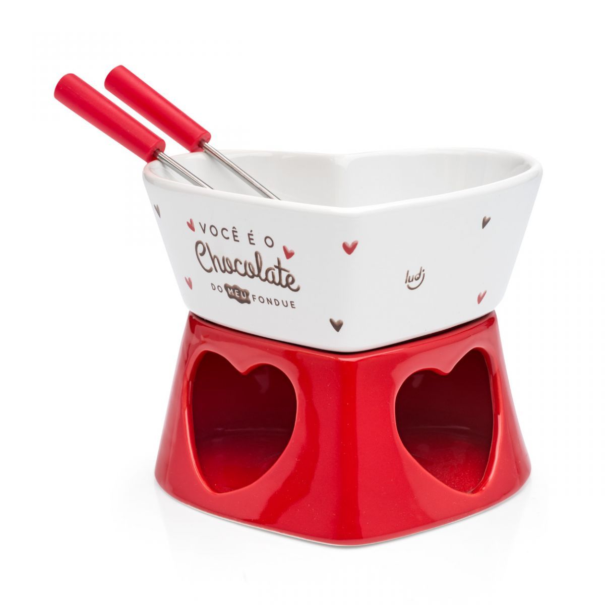 Love Chocolate Jogo de Fondue 5 Peças Azzurium Decorações e