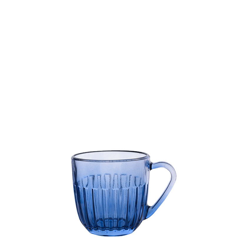Safira Athena Blue - Kit com 3 xícaras em Vidro 90ml