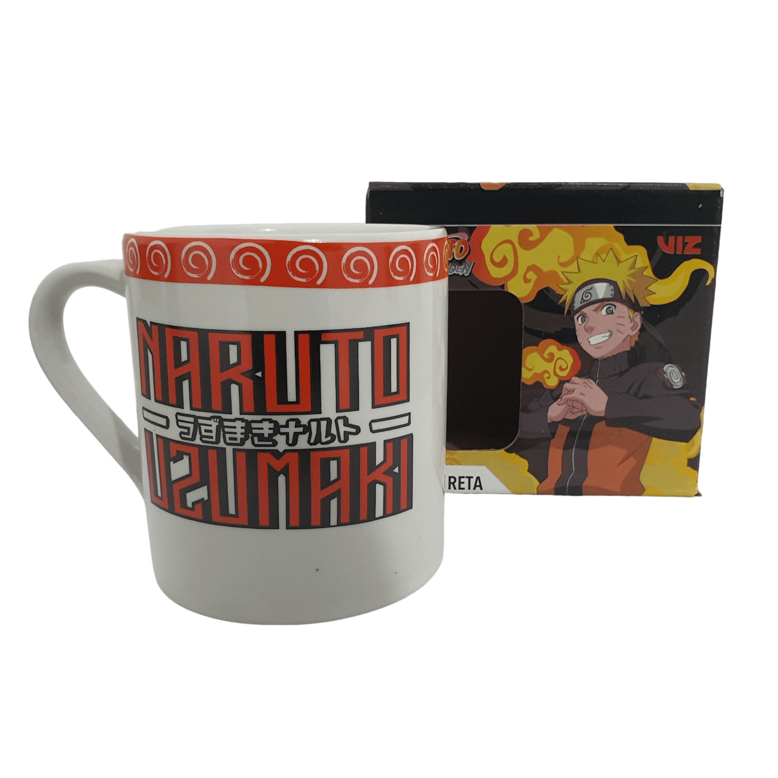 CANECA PORCELANA AKATSUKI NUVEM NARUTO SHIPPUDEN PRETA E VERMELHO 330M