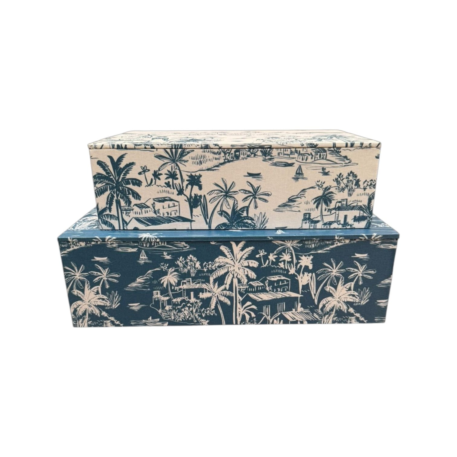 Duo Tropicalia - Kit com 2 Caixas Organizadoras