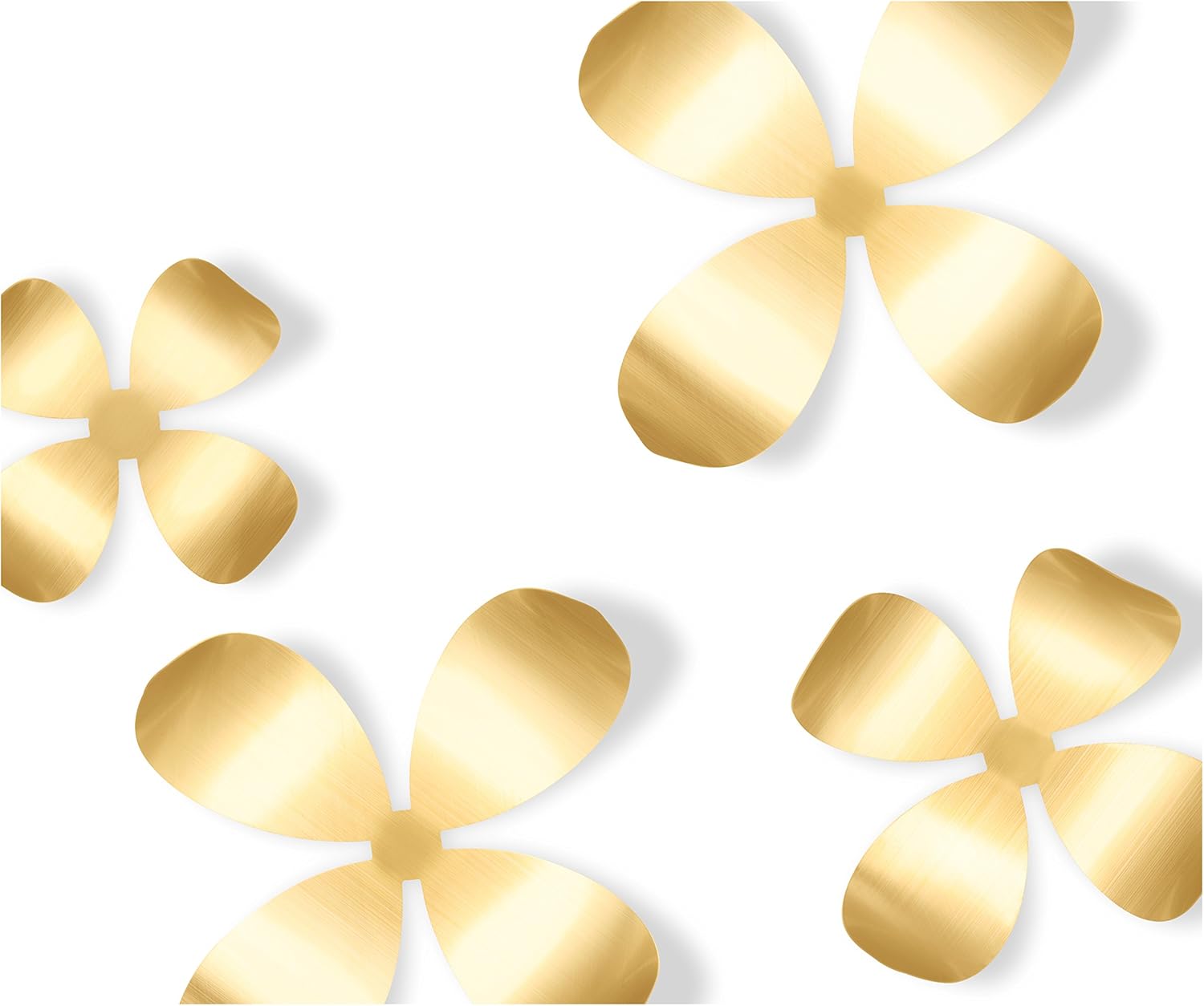 Metalflower  - Conjunto Decorativo para Parede Dourado (Conjunto com 9 peças) 