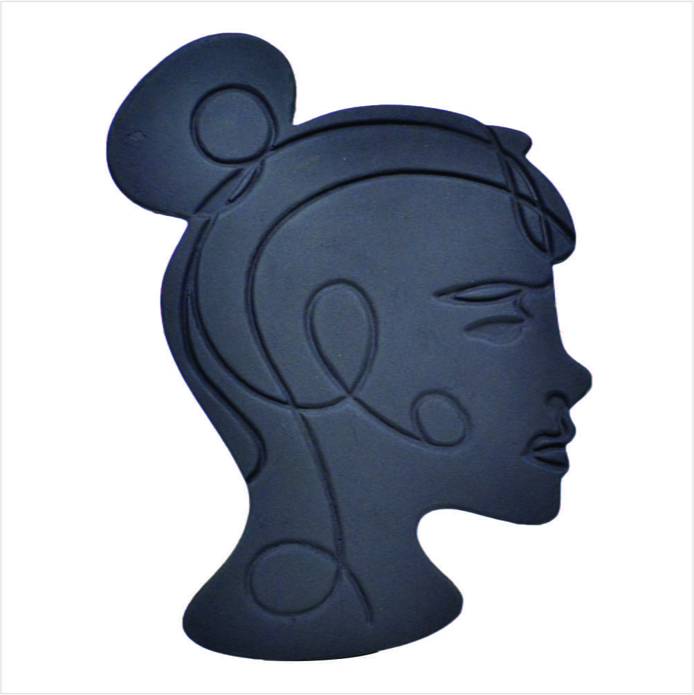 Face Zuri - Adorno Decorativo em Cimento
