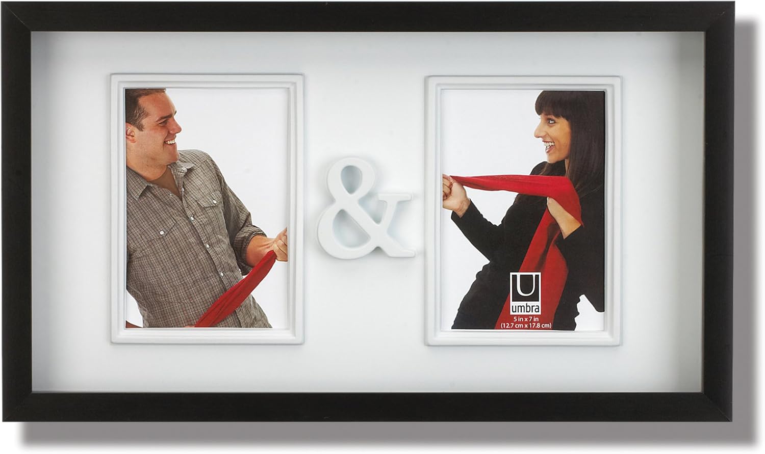 You & Me - Porta Retrato Duplo Preto e Branco