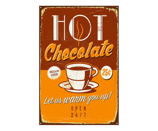 Hot Chocolate - Quadro Decorativo Retrô