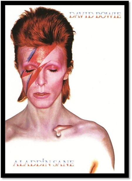 David Bowie Aladdin Sane - Poster com Moldura