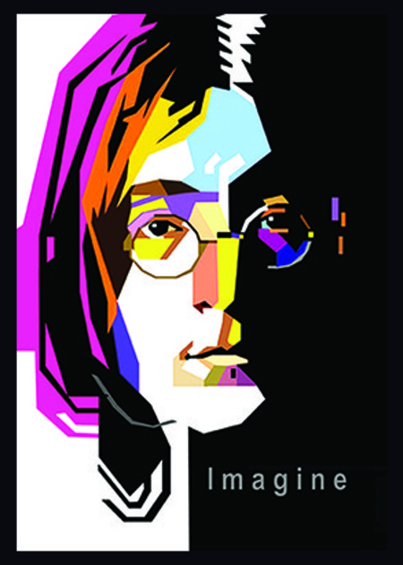 John Lennon Imagine - Poster com Moldura