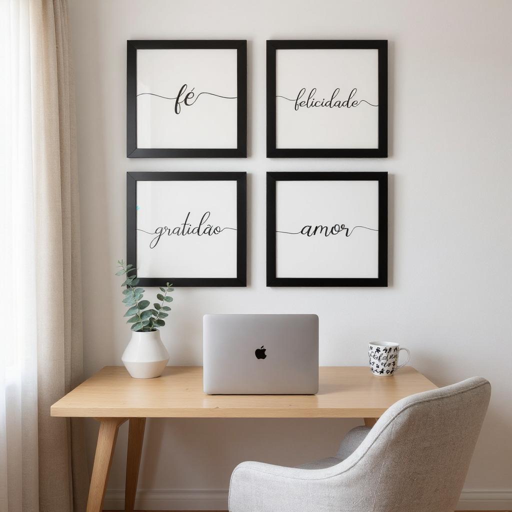 Amor - Quadro Com Moldura 20x20 cm - Azzurium Decorações e