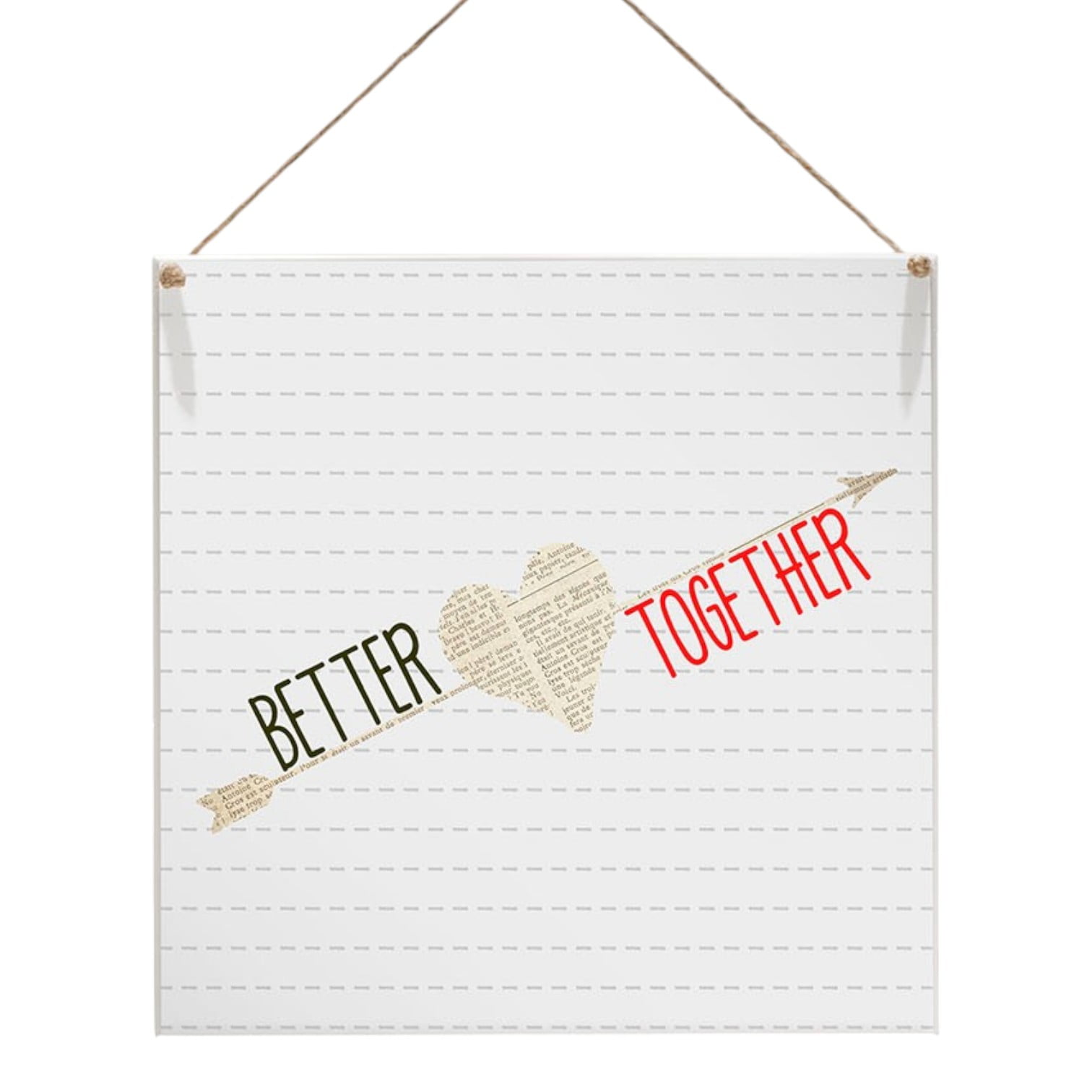 Better Together - Quadrinho Minimalista 20x20 cm