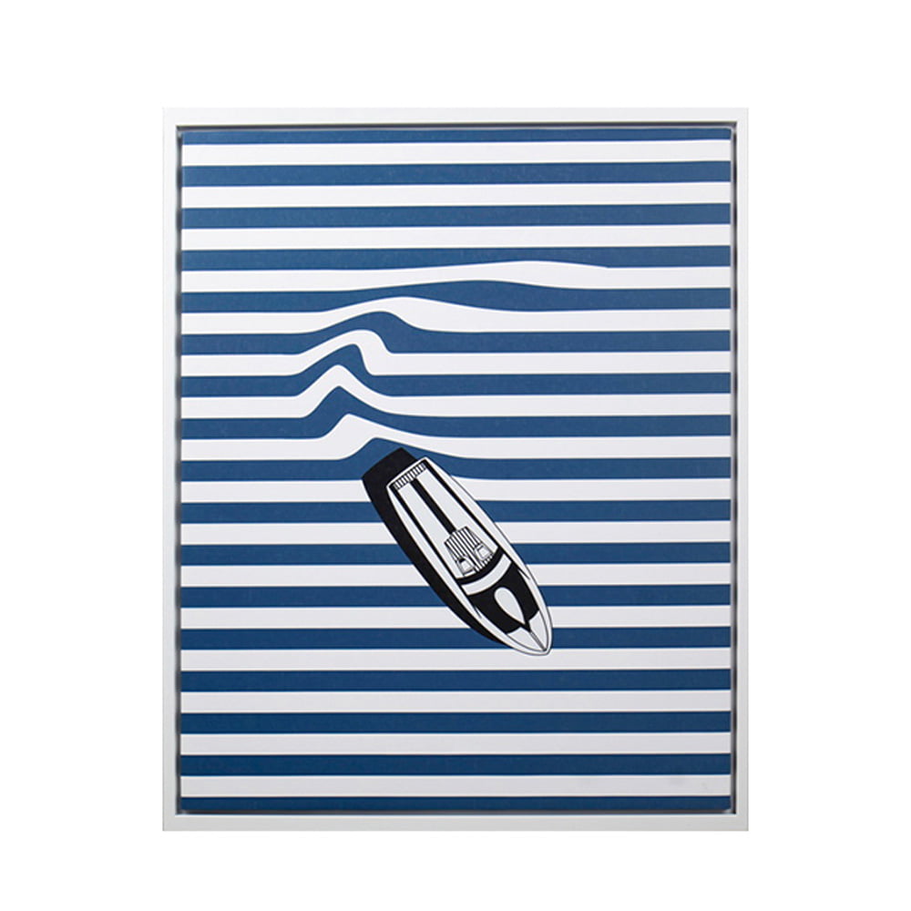 Lancha ao Mar - Quadro Decorativo Moderno