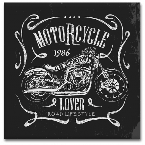 Motorcycle Lover - Quadro em Azulejo