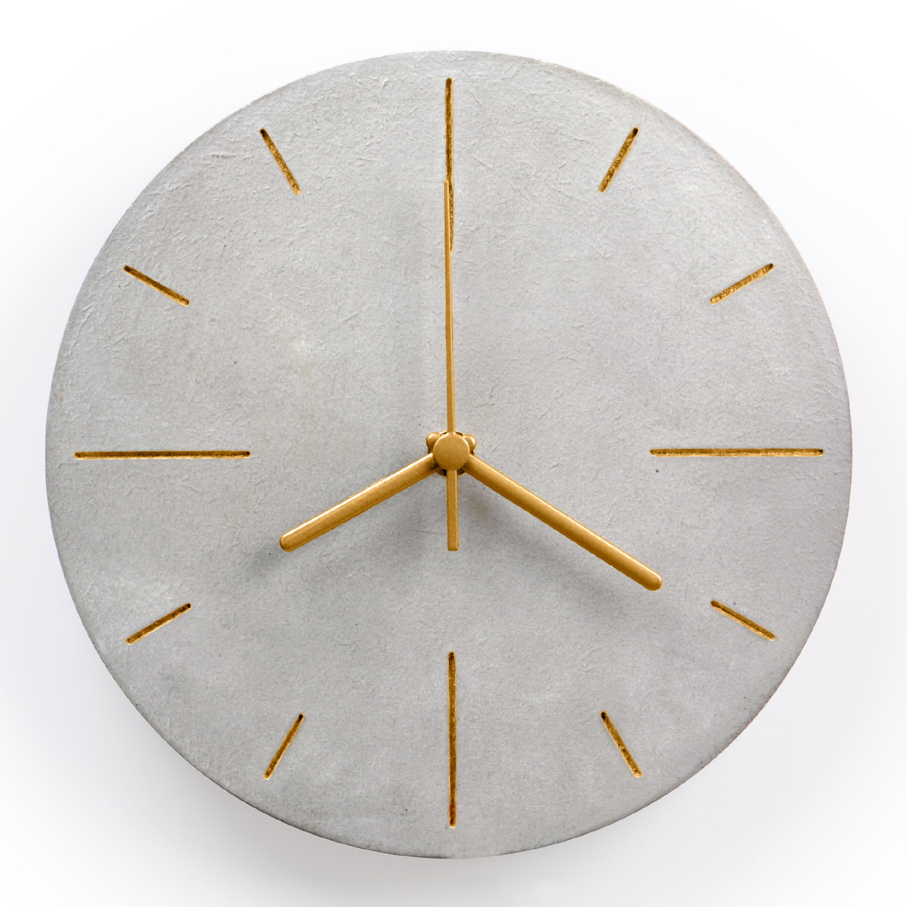 Golden Lines - Relógio Elegante e Minimalista em Concreto