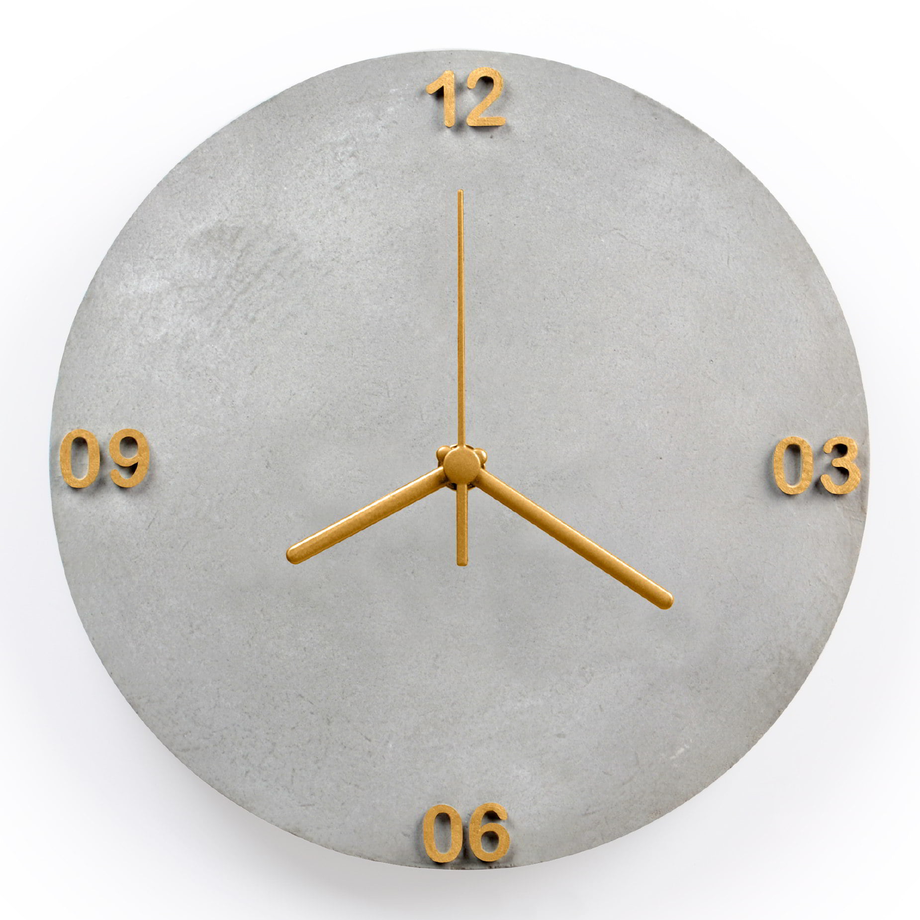 Golden Numbers - Relógio Elegante e Minimalista em Concreto