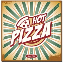 Hot Pizza - Quadro Retrô