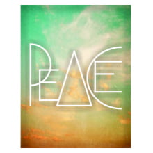 Peace - Quadro com Moldura e Vidro