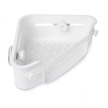 (2 por R$ 100,00) Flex - Suporte / Prateleira de Canto Com Ventosa (Branco)
