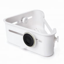 (2 por R$ 100,00) Flex - Suporte / Prateleira de Canto Com Ventosa (Branco)