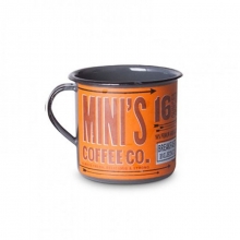 Mini's Coffee Co. Laranja - Tamanho M - Caneca de Metal