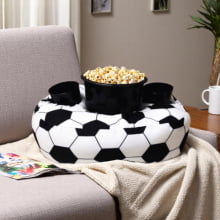 Bola de Futebol - Almofada Com Kit Pipoca (1 Balde + 2 Copos)