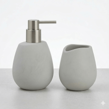 Bianco - Kit Para Banheiro com 2 Peças em Cimento