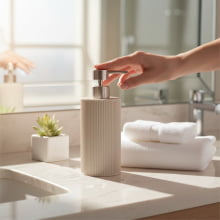 Canelado Slim - Porta Sabonete Liquido em Polirresina