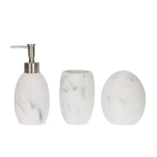 Carrara - Kit Para Banheiro com 3 Peças em Polirresina