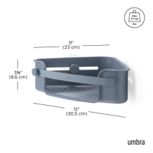 Flex Adhesive - Suporte Prateleira de Canto Com Ventosa Adesiva