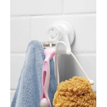 Flex - Gancho Duplo Para Banheiro Com Ventosa