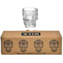 Caveiras Clean Skull - Kit 4 Copos para Shot