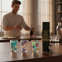 Diploma de Graduação Alcoólica - Kit 4 Copos Shot 