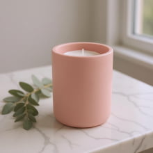 Calm - Vela com Suporte em Cimento - Tamanho P