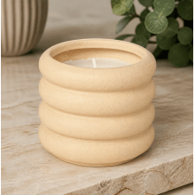 Camadas - Vela com Suporte em Ceramica Tamanho P