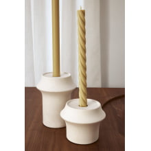 Castiçais Esculturais Bioma - Kit com 2 Castiçais em Ceramica P e G