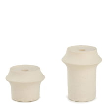 Castiçais Esculturais Bioma - Kit com 2 Castiçais em Ceramica P e G