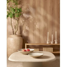 Corola Argila - Kit com 3 Castiçais em Ceramica P, M e G