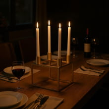 Elegance - Castiçal Para 4 Velas em Metal