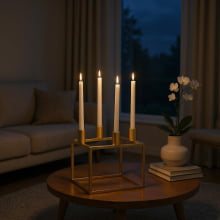 Elegance - Castiçal Para 4 Velas em Metal