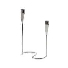 Elegance Silver - Castiçal Para 2 Velas em Metal
