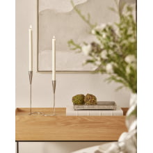 Elegance Silver - Castiçal Para 2 Velas em Metal
