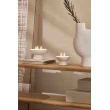 Gourmet Essence Off-White - Kit com 2 Velas em Ceramica P e G