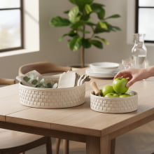 Intreccio - Kit com 2 Centro de Mesa em Poliuretano P e G